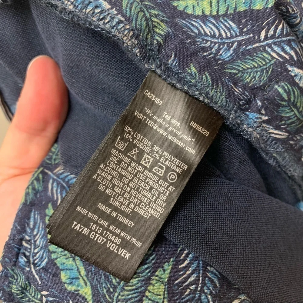 Ted Baker Navy Volvek Classic Fit Trouser